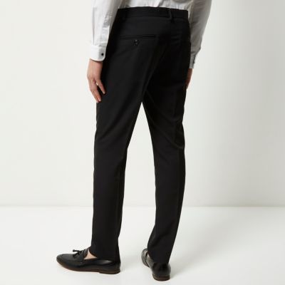 Black smart slim trousers